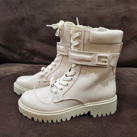 Guess Ivory Combat Boots - Picture 2 of 10